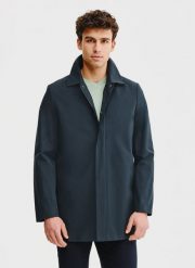 PAKO LORENTE – Klasyczny płaszcz męski. Niebieskie kurtki męskie Pako Lorente, na wiosnę, m, bez wzorów, z bawełny, eleganckie, bez kaptura. Za 699.99 zł.