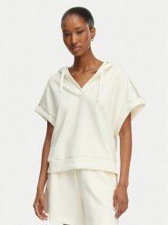 BOSS Bluza Mirage 50561076 Kremowy Relaxed Fit. Białe bluzy damskie Boss, l, bez wzorów, z syntetyku, bez kaptura. Za 349.99 zł.