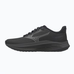 Buty do biegania damskie Mizuno Wave Inspire 22 D. Czarne obuwie sportowe damskie Mizuno, bez wzorów, z materiału, do biegania, mizuno wave. Za 559.99 zł.