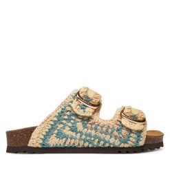Klapki Scholl. Brązowe klapki damskie Scholl, bez wzorów, bez obcasa. Za 449.99 zł.