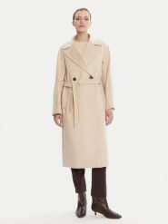 Weekend Max Mara Płaszcz wełniany Resina 2525016031 Beżowy Regular Fit. Brązowe płaszcze damskie Weekend Max Mara, na zimę, bez wzorów, z wełny, bez kaptura. Za 3,299.00 zł.