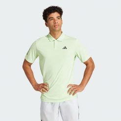 Club 3-Stripes Tennis Polo Shirt. Zielone koszulki polo męskie Adidas, s, bez wzorów, bez kołnierzyka, bez ramiączek, tenisowe. Za 182.45 zł.