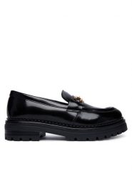 Elisabetta Franchi Loafersy F4A4-E0644-1259 S Czarny. Czarne półbuty dziewczęce Elisabetta Franchi, bez wzorów, ze skóry, bez zapięcia. Za 914.99 zł.