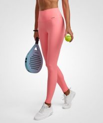 Legginsy do tenisa/padel damskie Smart z kieszenią na piłki. Brązowe legginsy sportowe damskie NORDICDOTS, bez wzorów, z materiału, na fitness i siłownię. Za 365.00 zł.