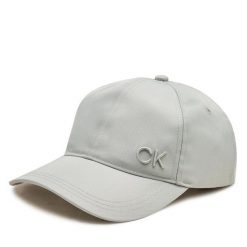 Czapka z daszkiem Calvin Klein. Szare czapki i kapelusze damskie Calvin Klein, bez wzorów. Za 109.99 zł.