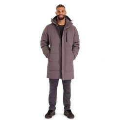 Kurtka puchowa Trespass Clipster. Szare kurtki męskie Trespass, m, bez wzorów, z materiału, casualowe, z kapturem. Za 382.95 zł.