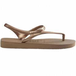Klapki Havaianas Model Flash Urban Kolor Brąz. Brązowe klapki damskie Havaianas, bez wzorów, z gumy, sportowe, bez obcasa. Za 83.99 zł.
