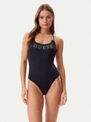 Guess Strój kąpielowy E5GJ53 MC040 Czarny. Czarne kostiumy jednoczęściowe damskie Guess, xs, z aplikacjami, z syntetyku. Za 239.99 zł.