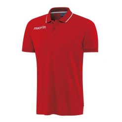 Polo Macron Zouk. Czerwone koszulki polo męskie Macron, m, bez wzorów, eleganckie, bez ramiączek. Za 223.00 zł.
