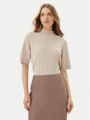 Bruuns Bazaar Sweter Anemones BBW4521 Beżowy Regular Fit. Brązowe swetry damskie Bruuns Bazaar, s, bez wzorów, z wiskozy, bez kołnierzyka, bez ramiączek, bez kaptura. Za 289.99 zł.