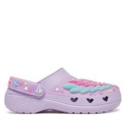 Sandały Skechers. Fioletowe sandały dziewczęce Skechers, bez zapięcia. Za 129.99 zł.