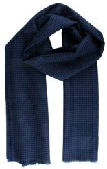 Szalik Przejściowy z Dziewiczą Wełną (Virgin Wool) - Fraas - Granat w Pepitkę. Niebieskie szaliki męskie V. Fraas, na jesień, bez wzorów, z materiału. Za 85.00 zł.
