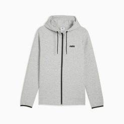 Męska bluza z kapturem Puma SPACER FZ. Szare bluzy męskie Puma, l, bez wzorów, ze skóry, z kapturem. Za 241.38 zł.