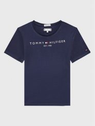 Tommy Hilfiger T-Shirt Essential KG0KG06585 M Granatowy Regular Fit. Niebieskie t-shirty i topy dla dziewczynek Tommy Hilfiger, bez wzorów, z bawełny, bez ramiączek. Za 119.99 zł.