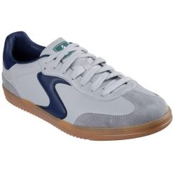 Adidasy Skechers Hotshot - Pyke, Mężczyźni. Szare buty sportowe męskie Skechers, ze skóry ekologicznej, bez zapięcia, na fitness i siłownię. Za 390.00 zł.