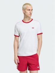 Adidas T-Shirt Drop Needle 3 Stripes Tee KS7449 Biały Regular Fit. Białe krótkie spodenki sportowe męskie Adidas, m, bez wzorów, z bawełny, sportowe, bez kołnierzyka. Za 149.99 zł.
