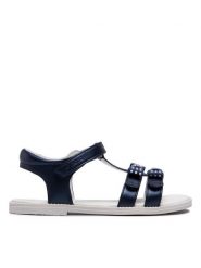 Geox Sandały J S. Karly G. G J1535G 000NF C4002 S Granatowy. Niebieskie sandały dziewczęce Geox, ze skóry, bez zapięcia. Za 199.99 zł.
