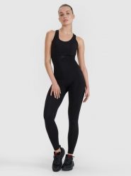 4F Kombinezon treningowy szybkoschnący damski 4F x Anna Lewandowska - czarny XL. Czarne legginsy damskie 4f, uniwersalny, bez wzorów, z dzianiny. Za 189.99 zł.