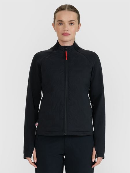 4F Kurtka trekkingowa z wypełnieniem Primaloft ThermoPlume damska - czarna XL. Czarne kurtki damskie 4f, xl, bez wzorów, bez kaptura. Za 299.99 zł.