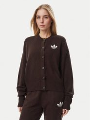 Adidas Kardigan Essentials IA4455 Brązowy ciemny Loose Fit. Brązowe kardigany damskie Adidas, s, bez wzorów, z syntetyku. Za 299.99 zł.
