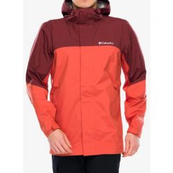 Kurtka przeciwdeszczowa męska Columbia Wahkeena Falls 3L Shell. Czerwone kurtki sportowe męskie Columbia, l, bez wzorów, trekkingowe. Za 608.99 zł.