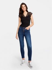 Morgan Bluzka 222-DELO Czarny Regular Fit. Czarne bluzki damskie Morgan, xs, bez wzorów, z syntetyku, bez kołnierzyka, bez ramiączek. Za 89.99 zł.