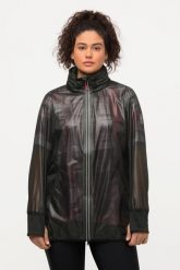 Damskie Kurtka funkcyjna HYPRAR wodoodporna kaptur lekka. Czarne kurtki damskie Ulla Popken, plus size, bez wzorów, z materiału, z kapturem, do biegania. Za 479.99 zł.