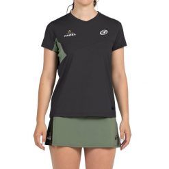 Damska koszulka tenisowa Bullpadel. Czarne t-shirty damskie bullpadel, xl, bez wzorów, z materiału, eleganckie, bez kołnierzyka. Za 375.99 zł.