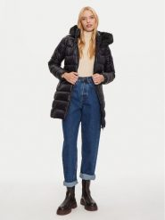 Tommy Hilfiger Płaszcz zimowy WW0WW43122 Czarny Regular Fit. Czarne kurtki damskie Tommy Hilfiger, na zimę, s, bez wzorów, z syntetyku, bez kaptura. Za 1,009.00 zł.