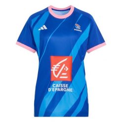 Koszulka domowa damska Francji 2026/27. Niebieskie koszulki sportowe damskie Adidas, l, bez wzorów, z dzianiny, bez kołnierzyka, bez ramiączek, na fitness i siłownię, climacool (adidas). Za 382.00 zł.