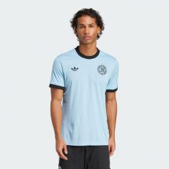 Koszulka Germany Anniversary. Czarne koszulki sportowe męskie Adidas, s, bez wzorów, z materiału, bez kołnierzyka, bez ramiączek, do piłki nożnej. Za 449.00 zł.