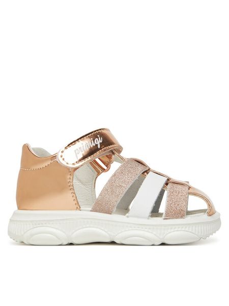 Primigi Sandały 7872011 S Złoty. Żółte sandały dziewczęce Primigi, ze skóry, bez zapięcia. Za 199.99 zł.