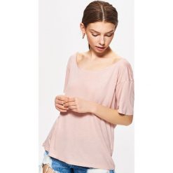 Gładka koszulka oversize - Kremowy. Bluzki damskie Cropp. Za 24.99 zł.