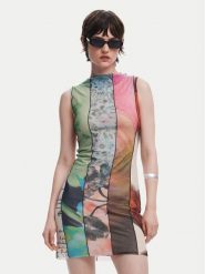 Desigual Sukienka codzienna St. Johns 25SWVK01 Kolorowy Slim Fit. Sukienki damskie Desigual, na co dzień, l, bez wzorów, z syntetyku, bez kołnierzyka, bez ramiączek, proste. Za 239.99 zł.