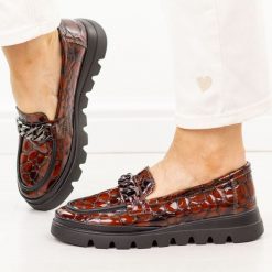 Brązowe skórzane mokasyny damskie Filippo Dp8004/26. Brązowe mokasyny damskie Filippo, z jeansu, biznesowe. Za 279.00 zł.