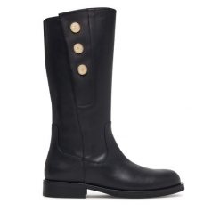 Oficerki Elisabetta Franchi. Czarne buty zimowe dziewczęce Elisabetta Franchi, bez wzorów, bez zapięcia. Za 1,454.00 zł.