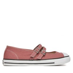 Baleriny Converse. Czerwone baleriny damskie Converse, bez wzorów, retro, bez obcasa. Za 209.99 zł.
