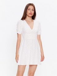 Glamorous Sukienka codzienna CK7065 Biały Slim Fit. Białe sukienki damskie Glamorous, na co dzień, bez wzorów, z syntetyku, bez kołnierzyka, bez ramiączek, proste. Za 199.99 zł.