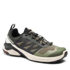 Buty do biegania Salomon. Zielone buty sportowe męskie Salomon, bez zapięcia, do biegania. Za 569.99 zł.