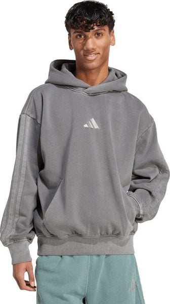 Bluza męska adidas ALL SZN Fleece Washed Hoodie szara JL6539 L. Szare bluzy męskie Adidas, l, bez wzorów, bez kaptura. Za 452.34 zł.