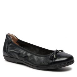 Baleriny Caprice. Czarne baleriny damskie Caprice, bez wzorów, bez obcasa. Za 229.99 zł.