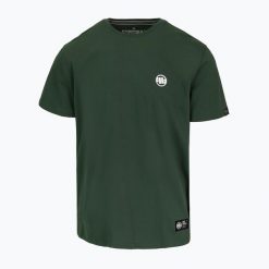 Koszulka męska Pitbull Small Logo. Zielone koszulki sportowe męskie PITBULL, na lato, m, bez wzorów, z bawełny, bez kołnierzyka, bez ramiączek. Za 79.99 zł.