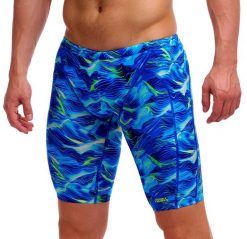 Spodenki do pływania Jammery Funky Trunks Storm Chaser. Niebieskie kąpielówki męskie FUNKY TRUNKS, m, bez wzorów, z materiału, na fitness i siłownię. Za 219.00 zł.
