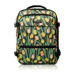 Plecak podróżny do samolotu wielofunkcyjny pojemny w tulipanowy wzór Paolo Peruzzi AS-01-TL. Brązowe plecaki damskie bez wzorów, eleganckie. Za 149.00 zł.