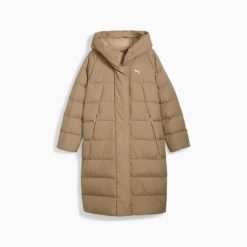 Płaszcz puchowy damski Puma LONG DOWN beżowy 62649367 r XL. Brązowe płaszcze damskie Puma, na zimę, l, bez wzorów, z materiału, bez kaptura. Za 546.34 zł.