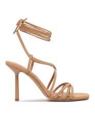 Aldo Sandały Talyia 14298565 Beżowy. Brązowe sandały damskie Aldo, bez wzorów, ze skóry, bez obcasa, na szpilce, bez zapięcia. Za 399.99 zł.