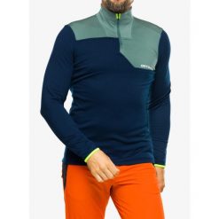 Bluza termiczna męska Ortovox Fleece Light Zip Neck. Niebieskie bluzy męskie ORTOVOX, m, bez wzorów, bez kaptura, narciarskie. Za 566.99 zł.