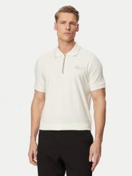 KARL LAGERFELD Polo 745021 562221 Kremowy Regular Fit. Białe koszulki polo męskie KARL LAGERFELD, m, bez wzorów, z bawełny, bez ramiączek. Za 459.99 zł.
