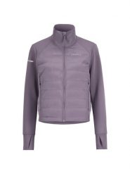 Craft SubZ Jacket 4 W — lekka ocieplana kurtka do biegania, cropped – Cadet. Niebieskie kurtki sportowe damskie Craft, l, bez wzorów, z dżerseju, bez kaptura, do biegania. Za 533.50 zł.