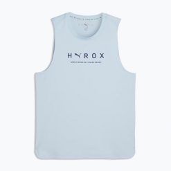 Koszulka treningowa męska PUMA Hyrox Cloudspun Thermoadapt Tank gray. Szare buty sportowe męskie Puma, l, bez wzorów, z materiału, bez kołnierzyka, bez ramiączek, na fitness i siłownię. Za 139.99 zł.